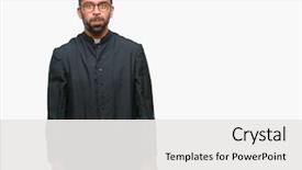  Presentation with catholic resureection - Slide deck featuring adult hispanic catholic priest man background and a white colored foreground