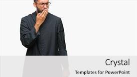  Presentation with woman covering man mouth hand - Amazing slide set having adult hispanic catholic priest man backdrop and a white colored foreground