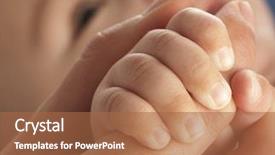  Presentation with extreme - Slide deck featuring adult holding a baby hand background and a red colored foreground