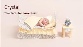  Presentation with bed - Presentation theme consisting of adult-like bed with yellowish background and a cream colored foreground