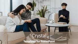  Presentation with family therapy - Presentation theme enhanced with adult-man-calms-his-upset background and a coral colored foreground