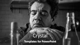  Presentation with alcohol - Cool new slides with adult-man-hangs-alcohol backdrop and a dark gray colored foreground