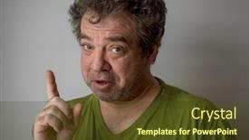  Presentation with clothes - Amazing presentation theme having adult-man-in-home-clothes backdrop and a tawny brown colored foreground