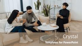  Presentation with family therapy - Theme featuring adult-married-couple-sitting background and a coral colored foreground