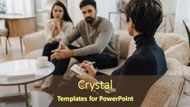  Presentation with family therapy - PPT theme with adult-married-couple-sitting background and a tawny brown colored foreground