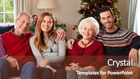  Presentation with offspring - Cool new theme with adult offspring wearing festive jumper backdrop and a tawny brown colored foreground