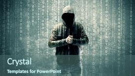  Presentation with anonymous - Audience pleasing PPT theme consisting of adult online anonymous internet hacker backdrop and a ocean colored foreground
