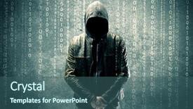  Presentation with anonymous - Slides featuring adult online anonymous internet hacker background and a ocean colored foreground