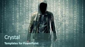  Presentation with anonymous - Slides enhanced with adult online anonymous internet hacker background and a ocean colored foreground