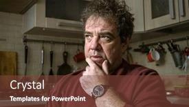  Presentation with sad - PPT layouts enhanced with adult-sad-man-indoors-portrait background and a tawny brown colored foreground