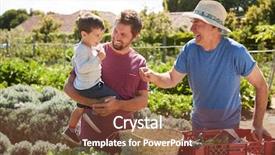  Presentation with father - Theme enhanced with adult son and grandson working background and a tawny brown colored foreground