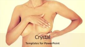  Presentation with breast - Cool new slides with adult woman examining her breast backdrop and a  colored foreground
