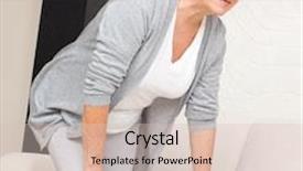  Presentation with knee pain - Cool new presentation design with has pain in the knee backdrop and a soft green colored foreground