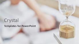  Presentation with mask - PPT theme having adult-woman-in-mask-feeling background and a light gray colored foreground