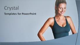  Presentation with yoga - Presentation theme enhanced with adult-woman-practising-yoga background and a light blue colored foreground