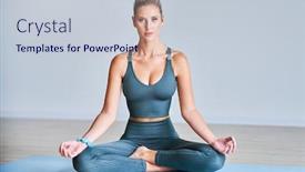  Presentation with yoga - Presentation design having adult-woman-practising-yoga background and a lemonade colored foreground