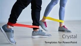  Presentation with alone - Amazing theme having adult-woman-training-alone backdrop and a light gray colored foreground