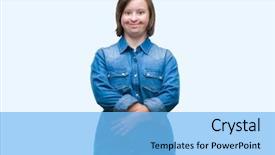  Presentation with down syndrome - Beautiful PPT layouts featuring adult woman with down syndrome backdrop and a light blue colored foreground
