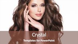  Presentation with brown and white - Presentation design featuring adult woman with long brown background and a tawny brown colored foreground