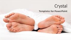  Presentation with divorce - Presentation theme featuring adultery - dier feet of couple background and a sky blue colored foreground
