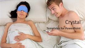 Presentation with cheating - Amazing PPT theme having adultery - young couple lying down backdrop and a coral colored foreground
