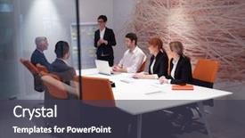  Presentation with senior adults - Beautiful slide deck featuring adults and senior on meeting backdrop and a  colored foreground