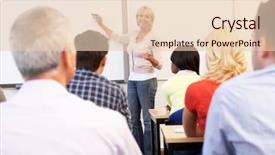  Presentation with teaching strategies - Beautiful slide deck featuring enseignement superieur - senior tutor teaching class backdrop and a lemonade colored foreground