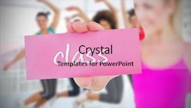  Presentation with saying - Beautiful PPT layouts featuring adults health - fit blonde holding card saying backdrop and a lemonade colored foreground