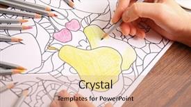  Presentation with adult coloring book - Theme enhanced with adultscolorful - adult antistress colouring book background and a  colored foreground