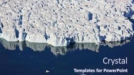  Presentation with advanced - Cool new theme with advanced glacier calving in the arctic ocean backdrop and a navy blue colored foreground