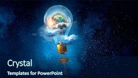  Presentation with advantage - PPT theme having advantage - air balloons in evening sky background and a navy blue colored foreground