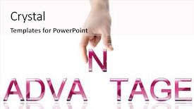  Presentation with advantage - Audience pleasing theme consisting of advantage word made by male backdrop and a white colored foreground