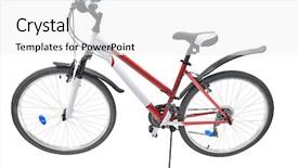  Presentation with carbon fiber bicycle frame - Cool new PPT layouts with advantages sports - bicycle isolated under the white backdrop and a white colored foreground