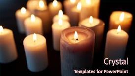 Presentation with religious candles - PPT layouts with religious advent - mourning and commemoration concept background and a wine colored foreground