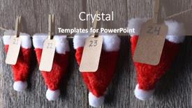  Presentation with advent - Presentation theme consisting of advent calendar made of santa background and a gray colored foreground