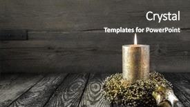 Presentation with advent - Theme consisting of advent candle on wooden nostalgic background and a dark gray colored foreground