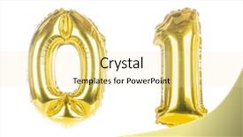  Presentation with balloons - Presentation theme featuring advent one - 2015 foil balloons on white background and a blonde colored foreground