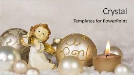  Presentation with christmas angel - Presentation theme enhanced with advent one - christmas greeting card with angel background and a  colored foreground