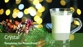  Presentation with christmas catholic advent - Audience pleasing slide set consisting of advent one - cup of eggnog with fir backdrop and a tawny brown colored foreground