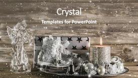  Presentation with christmas angel - Presentation design having advent one - silver and beige christmas decoration background and a  colored foreground