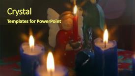  Presentation with religious advent - Amazing presentation theme having advent wreath and angel backdrop and a tawny brown colored foreground