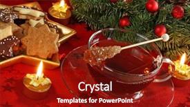  Presentation with christmas advent - Colorful slides enhanced with advent wreath - christmas cakes and tea backdrop and a tawny brown colored foreground