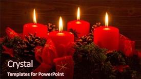  Presentation with christmas advent - PPT theme enhanced with advent wreath for christmas ensures background and a wine colored foreground