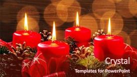  Presentation with christmas advent - Amazing slides having advent wreath for christmas ensures backdrop and a tawny brown colored foreground