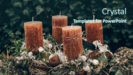  Presentation with christmas advent - Slides with advent wreath for the pre christmas time diy christmas decoration background and a navy blue colored foreground