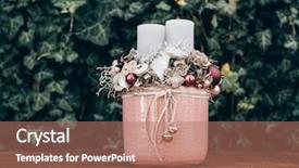  Presentation with christmas advent - Slides enhanced with advent wreath for the pre background and a coral colored foreground