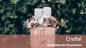  Presentation with christmas advent - Amazing theme having advent wreath for the pre backdrop and a coral colored foreground