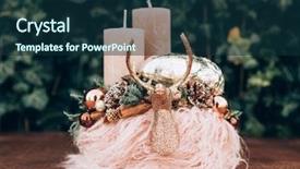  Presentation with christmas advent - Colorful PPT layouts enhanced with advent wreath for the pre backdrop and a navy blue colored foreground