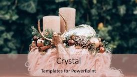  Presentation with christmas advent - PPT layouts with advent wreath for the pre background and a coral colored foreground