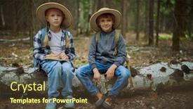  Presentation with ecotourism - PPT theme enhanced with adventure-and-nature-exploring background and a tawny brown colored foreground